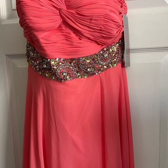 Jovani Cora Strapless Evening Prom Gown NWT - Picture 3 of 10